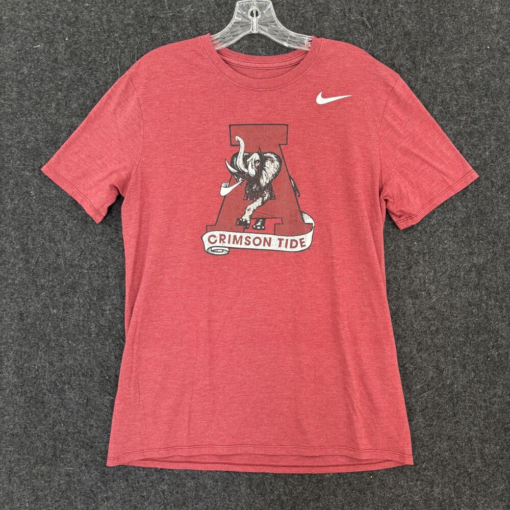 Alabama Crimson Tide Shirt Men's Medium Red Nike Graphic Tee Elephant Bama